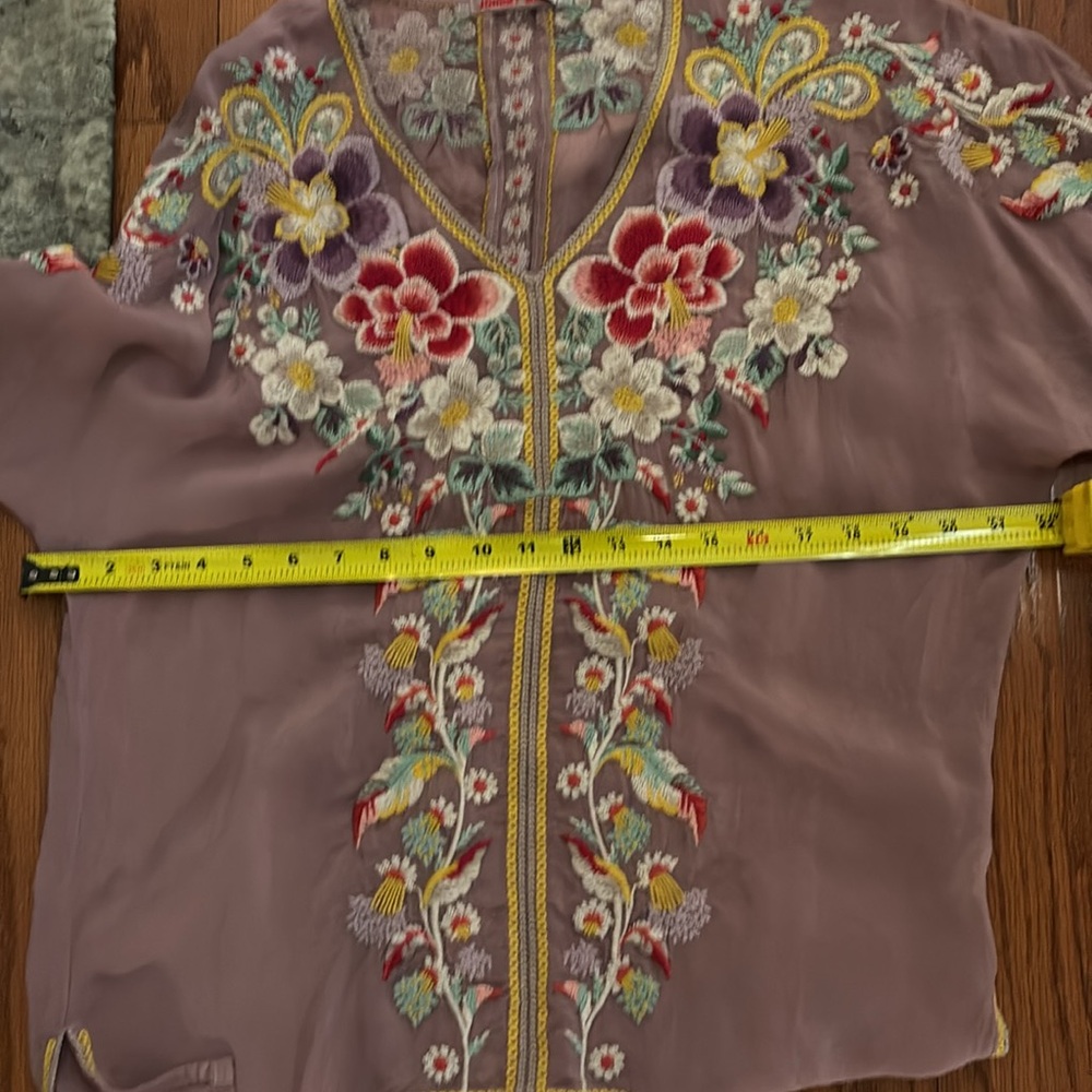 Gorgeous Johnny Was Lilic Top w/incredible multi color embroidery. Sz: XS. NWT - Picture 7 of 8